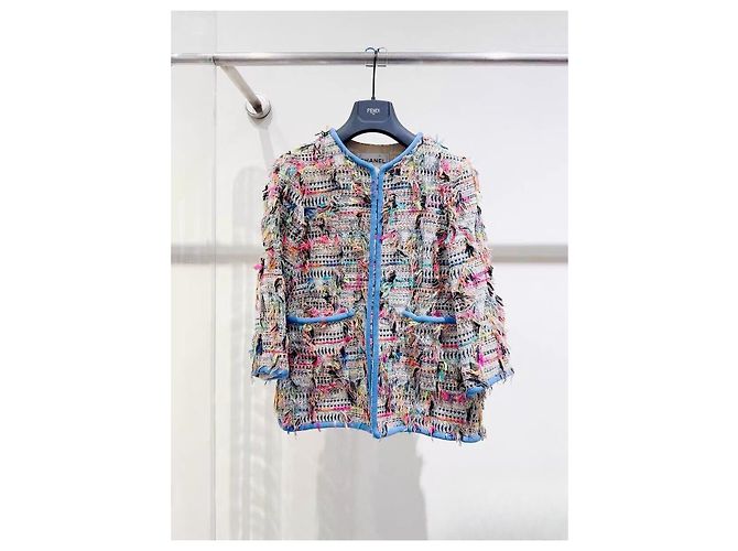 Chanel Data Center Tweed Jacke Bunt Mehrfarben