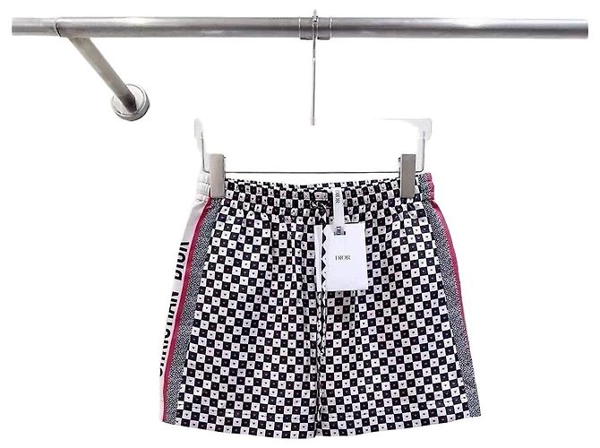 Calças Dior de seda de cintura alta Multicor