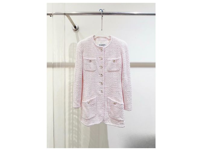 Chanel Tweed Jacke Mehrfarbig Größe 36 Mehrfarben