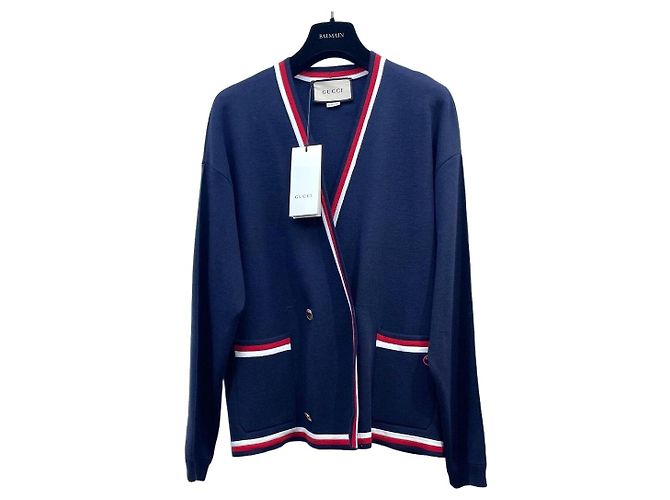 Gucci Strickpullover aus Wolle Blau