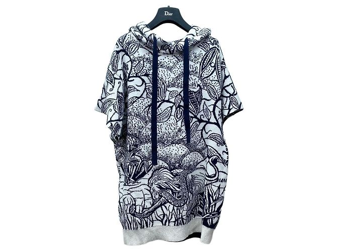 Malha com capuz Dior estampa jungle de algodão Multicor
