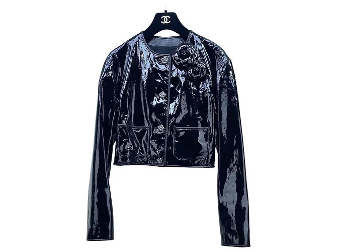 Chanel 23K Black Patent Leather Jacket Multiple colors