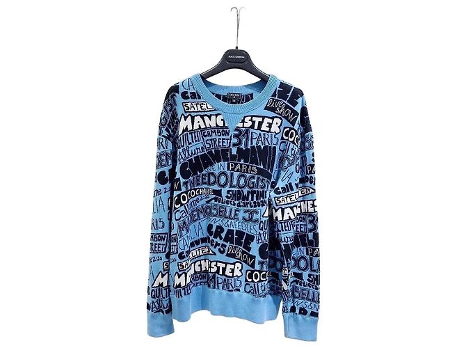 Jersey Chanel de algodón azul talla 38