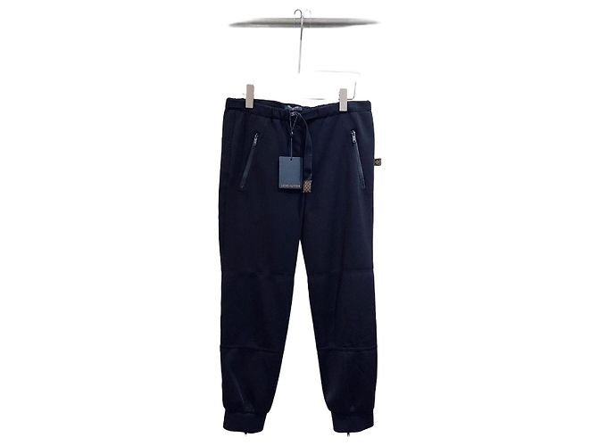 Louis Vuitton Monogram Cotton Pants Black Multiple colors
