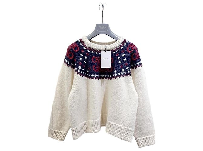 Maglia in lana Céline Arc de Triomphe Multicolore