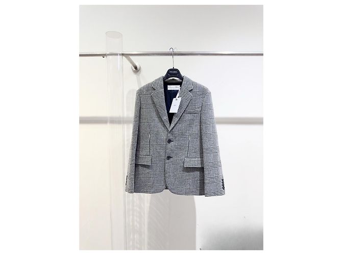 Autre Marque Chaqueta Dior de lana estampado pata de gallo Multicolor