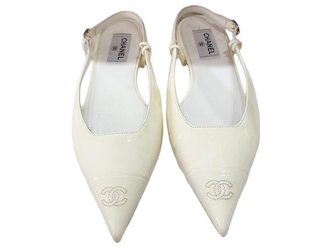 Chanel Snow White Leather Flats Multiple colors