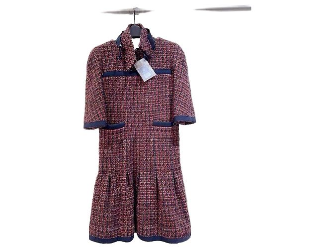 Vestido Chanel de Tweed Multicor