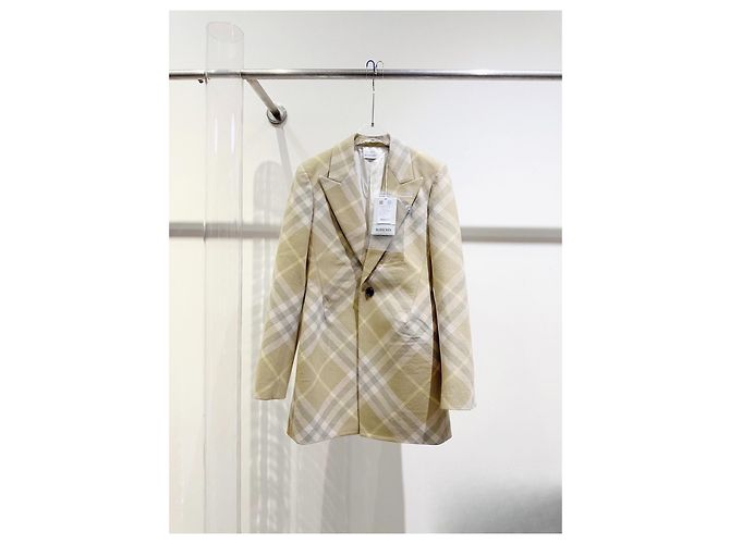 Abrigo de lana Burberry Mujer Multicolor