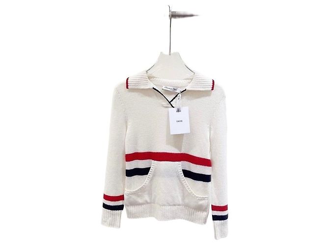 Dior Strickpullover aus Wolle weiß Größe 36 Mehrfarben