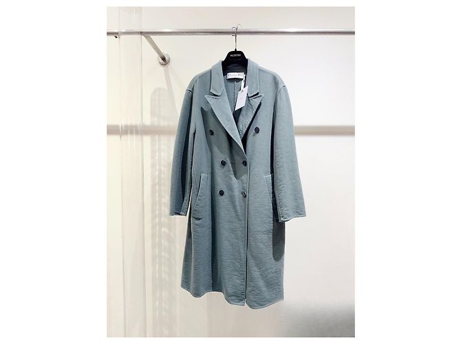 Autre Marque Dior Double Breasted Wool Coat Green Multiple colors