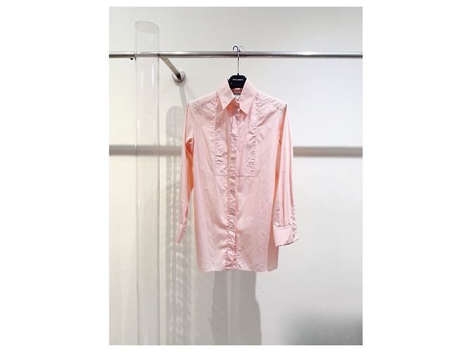 Top Chanel de seda rosa talla 34 Multicolor