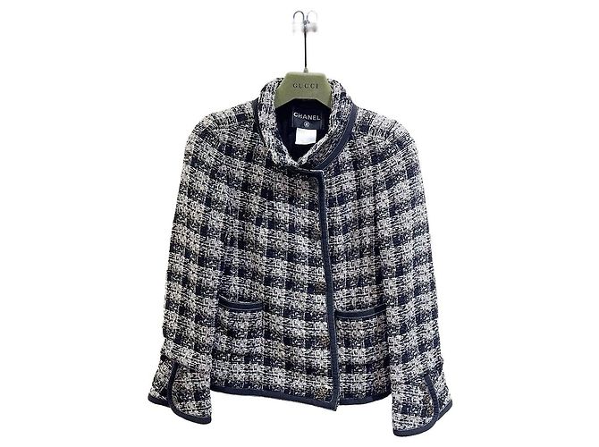 Chanel Tweed Jacket Multi Color Size 40