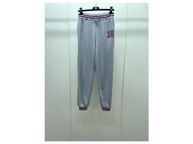 Calças de jogging Céline cinzentas de algodão Multicor