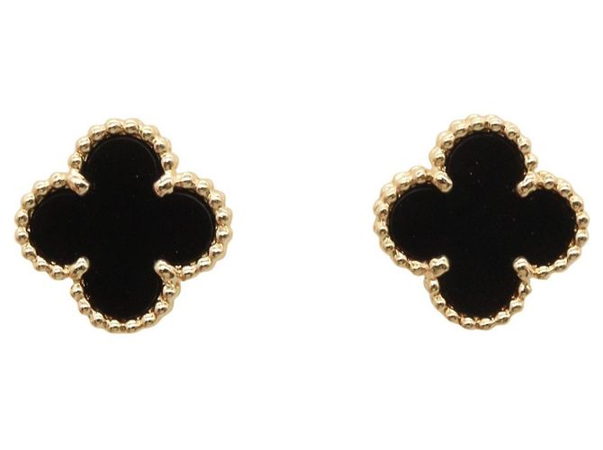 Orecchini Van Cleef & Arpels Sweet Alhambra Onyx Nero D'oro
