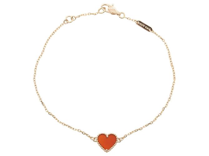 Pulsera Sweet Alhambra Corazón Van Cleef & Arpels Roja Dorado