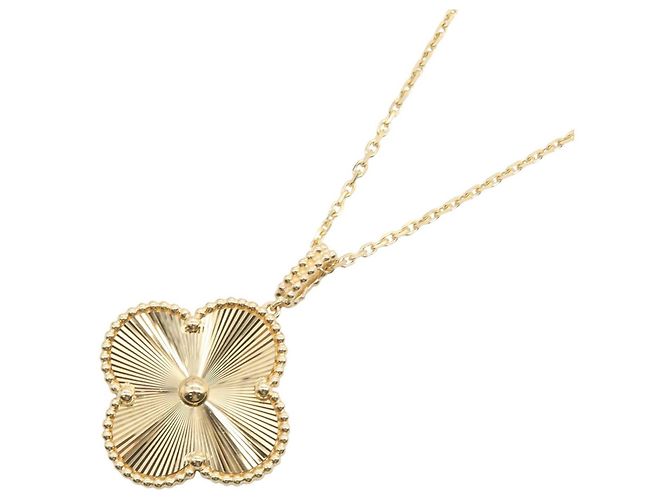 Collana Lunga Magic Alhambra Guilloché Van Cleef & Arpels D'oro