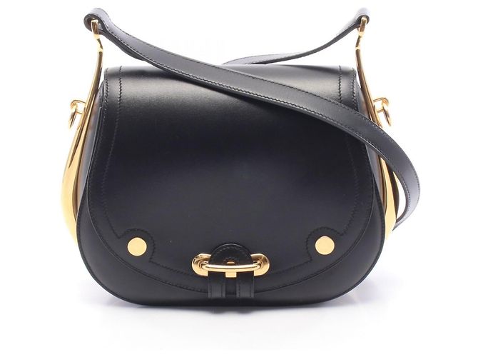 Hermès Bolsa de ombro Hermes Pasquide em couro de bezerro preto