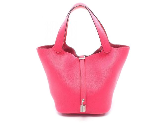 Hermès Borsa Hermes Picotin Lock MM Rosa Rosso
