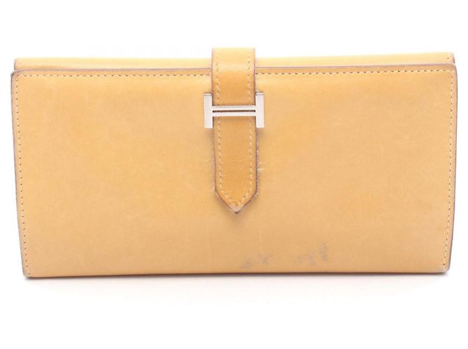 Hermès Portafoglio lungo tri-fold Hermes Bearn Dupri Marrone