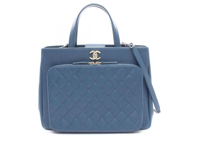 Borsa a tracolla Chanel Business Affinity Matelassé Blu