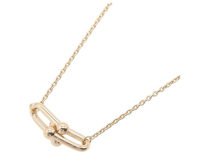 Autre Marque Tiffany & Co. Colar Duplo Hard Hardware Dourado