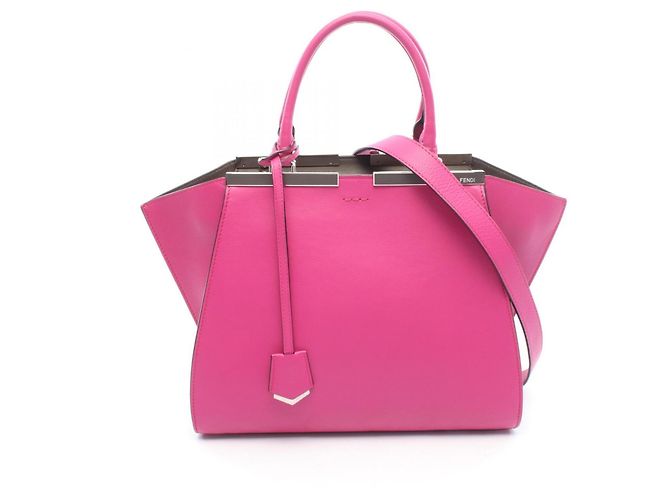 Bolsa 2-Way Fendi Trois Jours Rosa