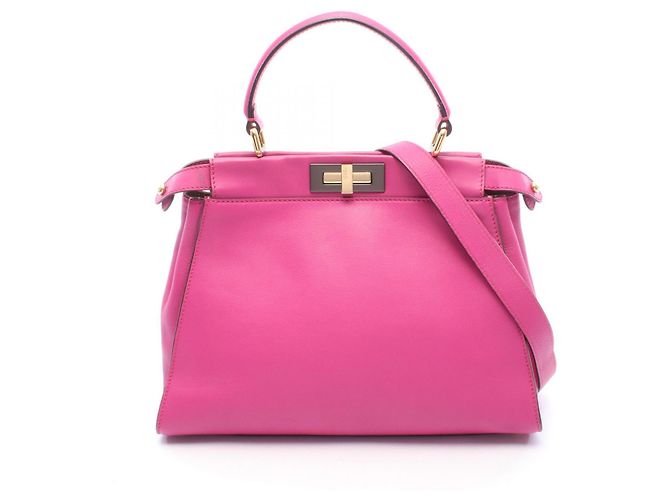 Sac à main Fendi Peekaboo Regular 2-Way Rose