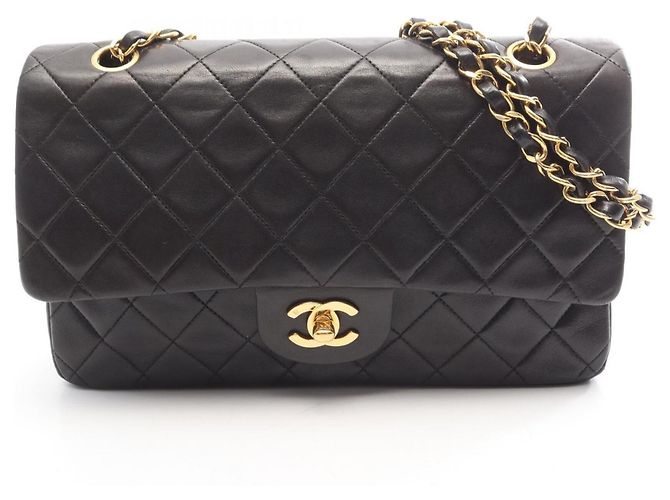 Borsa a tracolla Chanel Matelassé Double Flap Nero