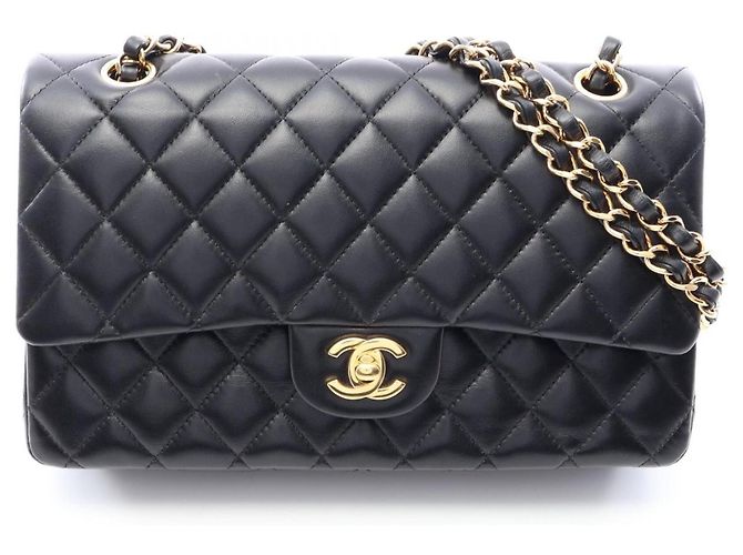 Borsa a tracolla Chanel Matelassé Double Flap Nero