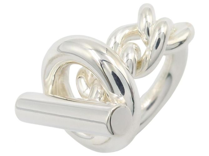 Ring Hermès Anel Hermes Croisette GM - Silver 925 Prata