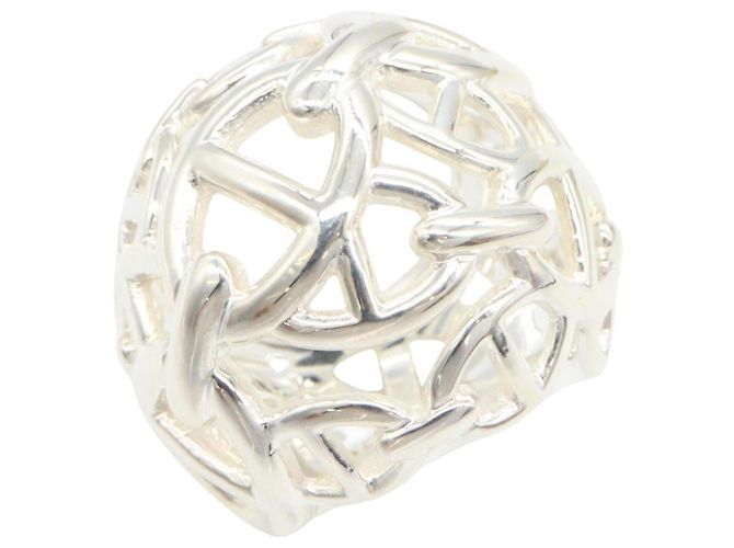 Ring Hermès Anillo Hermes Chaine d'Ancre Enchainée TGM Plata