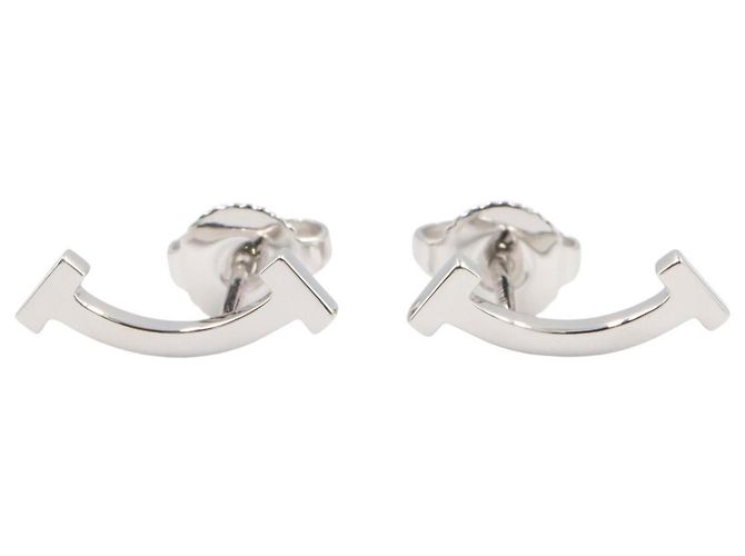 Autre Marque Orecchini Tiffany & Co. T Smile Mini in oro bianco 18K Argento