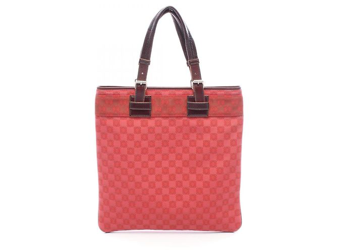 Saco Tote Loewe Anagram Marrom Vermelho