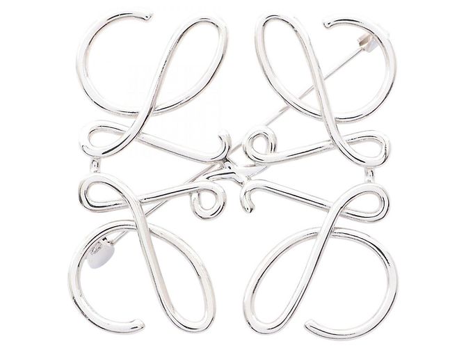 Spilla Anagram Loewe Argento Metallo