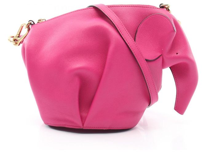 Loewe Elephant Mini Shoulder Handbag Pink