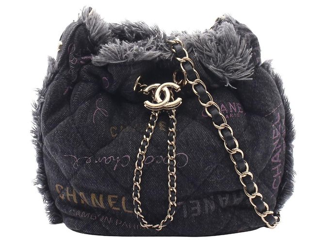 Borsa Small Bucket Matelassé Chanel Nero Multicolore