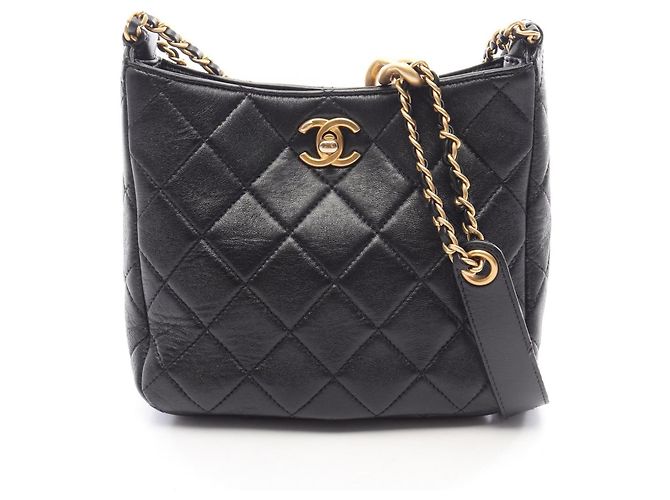 Sac Hobo Small Matelassé Chanel Noir