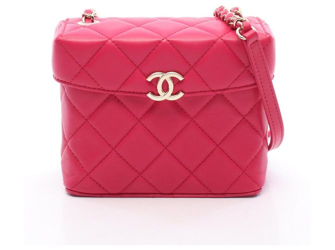 Borsa a tracolla Chanel Matelassé Small Box Rosa