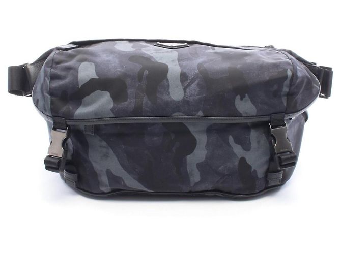 Borsa a tracolla Prada TESSUTO ST.CAMO Camouflage Marrone Nero Blu navy
