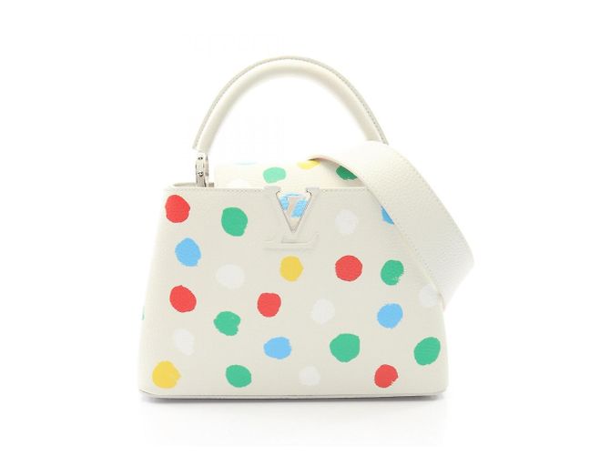 Louis Vuitton LV x YK Capucines BB Handtasche Weiß Mehrfarben