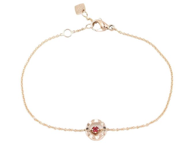 Bracelete Chanel Coco Crush com rubis Dourado