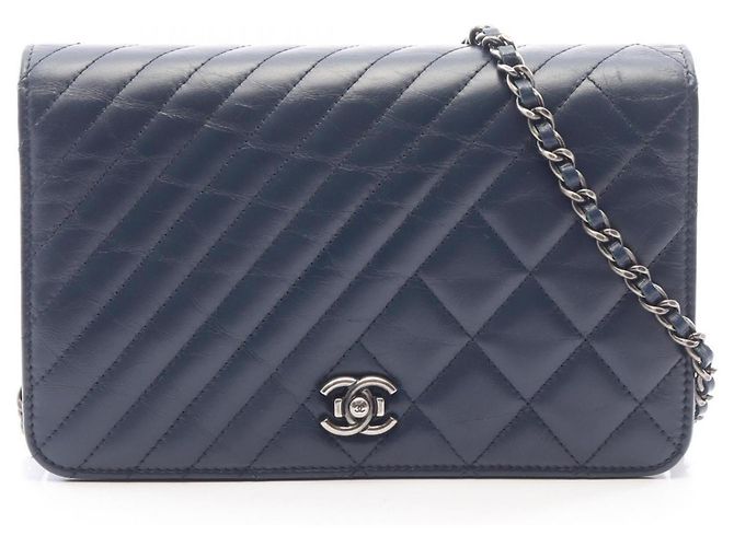 Chanel Coco Boy Shoulder Bag Navy blue