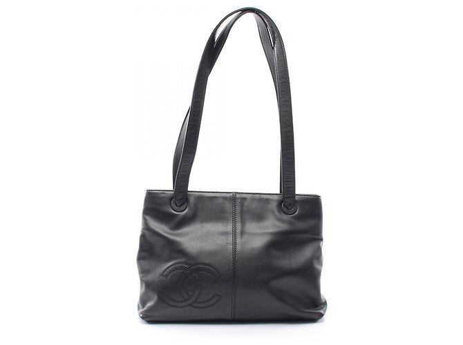 Borsa Tote Chanel Coco Mark Marrone Nero