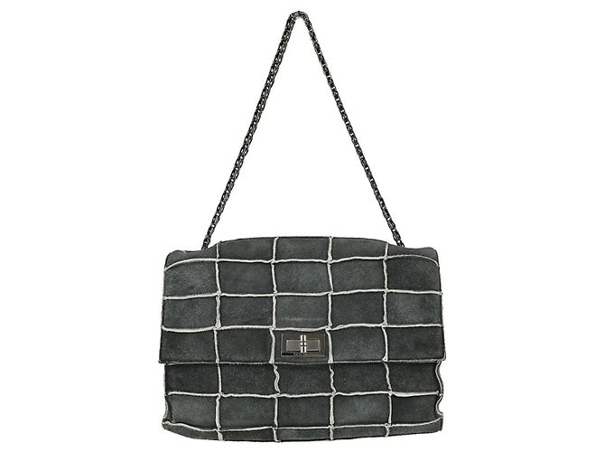 Chanel Reissue Flap Suede Patchwork Medium Marrom