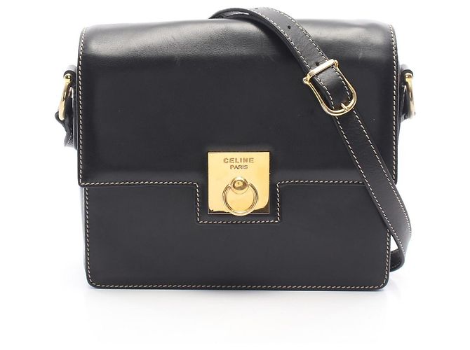 Céline Borsa a tracolla Celine in pelle nera Nero