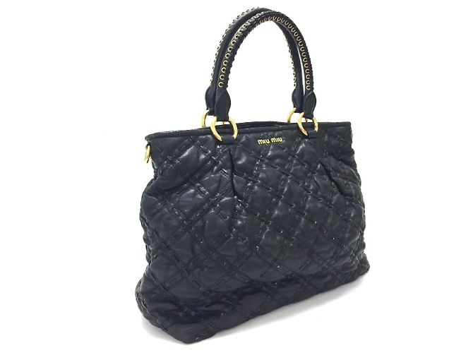 Borsa trapuntata nera Miu Miu Nero
