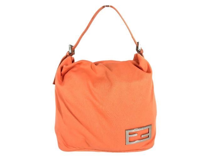 FENDI FF Logo Mini Drawstring Handbag Orange