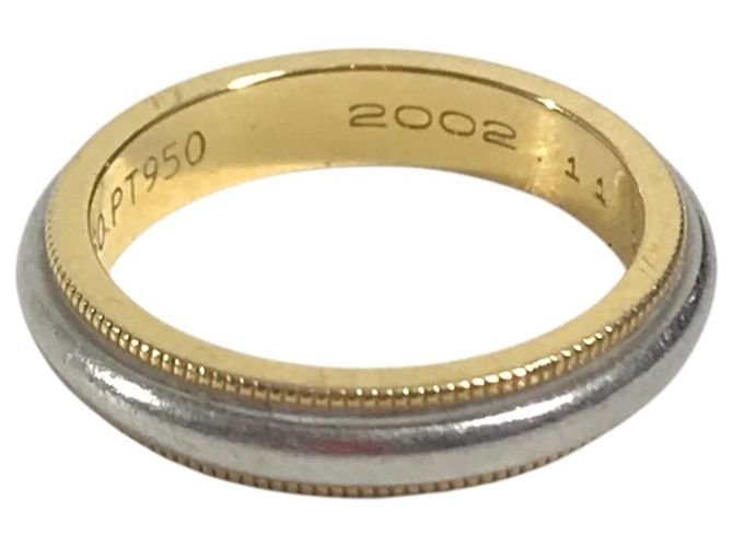 Autre Marque Tiffany & Co. Ehering aus 18K Gold und Platin Silber Golden