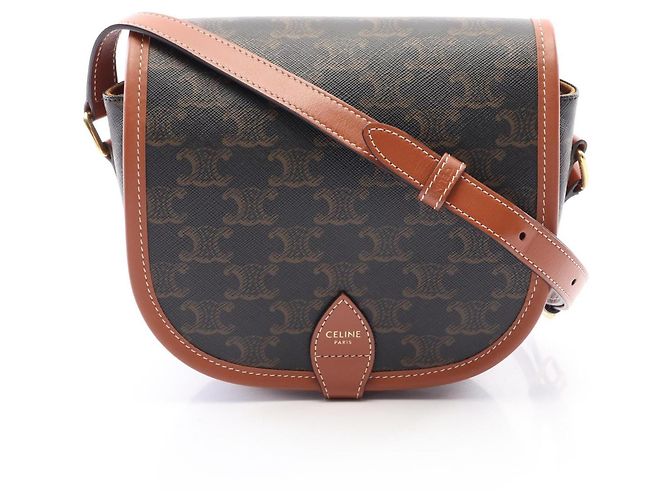 Céline Sac Celine Folco Medium Marron Noir